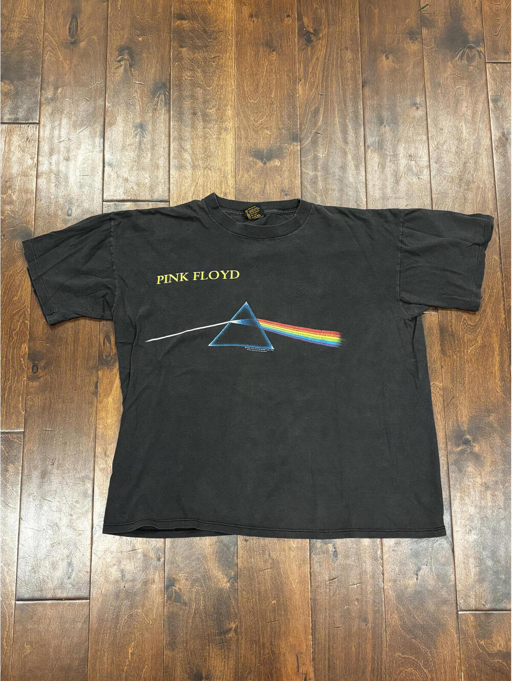 Vtg Concert Band T-Shirt 1992 PINK FLOYD PRISM Dark Side of Moon BROCKUM Mens L